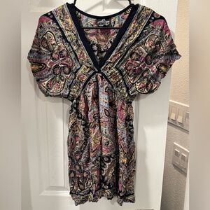 4/$15 Angie Y2K Multicolor Paisley Top